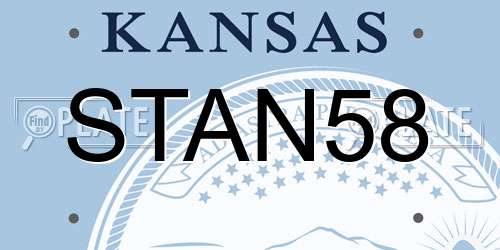 STAN58 Kansas License Plate