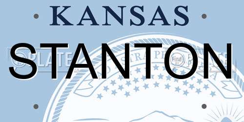 STANTON Kansas License Plate
