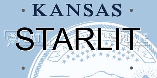 STARLIT Kansas License Plate