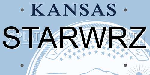 STARWRZ Kansas License Plate