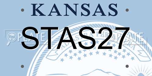 STAS27 Kansas License Plate