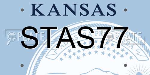 STAS77 Kansas License Plate