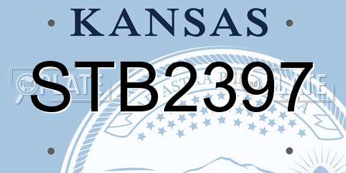 STB2397 Kansas License Plate