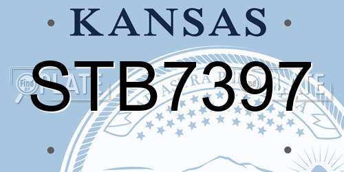 STB7397 Kansas License Plate
