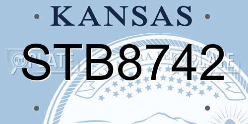 STB8742 Kansas License Plate