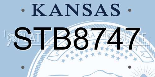STB8747 Kansas License Plate