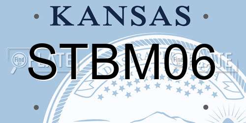 STBM06 Kansas License Plate