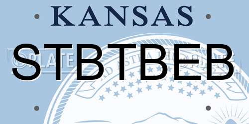 STBTBEB Kansas License Plate