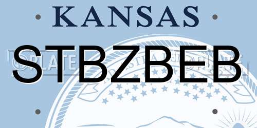 STBZBEB Kansas License Plate