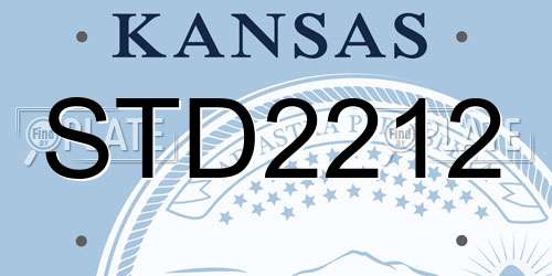 STD2212 Kansas License Plate
