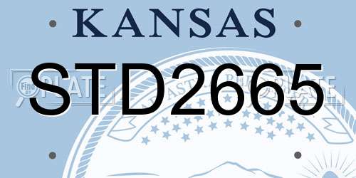 STD2665 Kansas License Plate