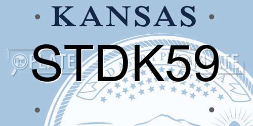 STDK59 Kansas License Plate