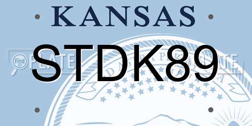 STDK89 Kansas License Plate