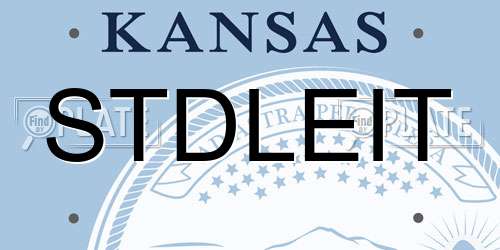 STDLEIT Kansas License Plate