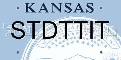 STDTTIT Kansas License Plate