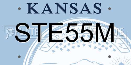 STE55M Kansas License Plate