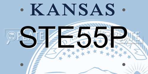 STE55P Kansas License Plate