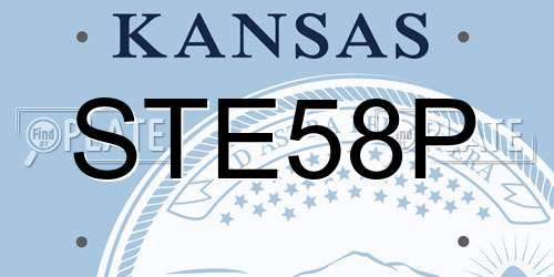 STE58P Kansas License Plate
