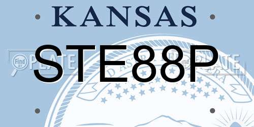 STE88P Kansas License Plate
