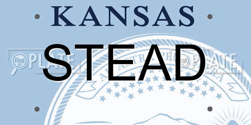 STEAD Kansas License Plate