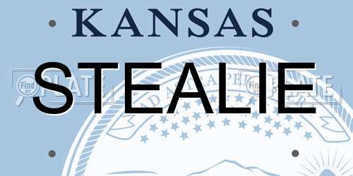 STEALIE Kansas License Plate
