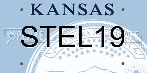 STEL19 Kansas License Plate