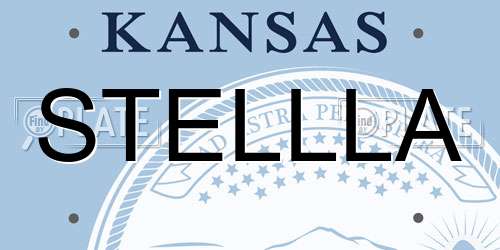 STELLLA Kansas License Plate
