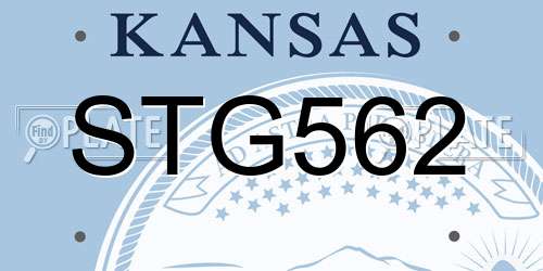 STG562 Kansas License Plate
