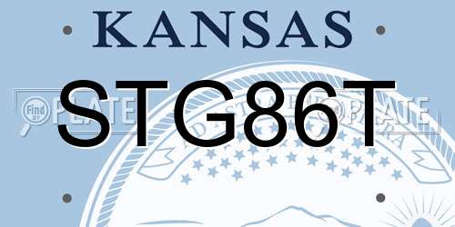 STG86T Kansas License Plate
