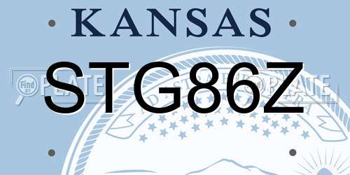 STG86Z Kansas License Plate