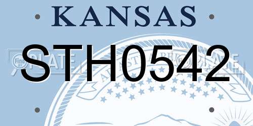 STH0542 Kansas License Plate