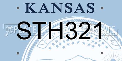 STH321 Kansas License Plate
