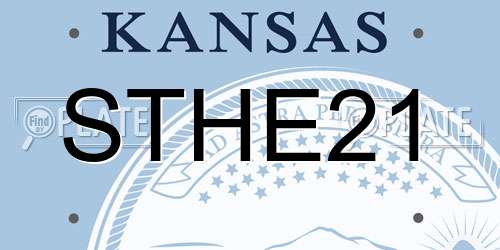 STHE21 Kansas License Plate
