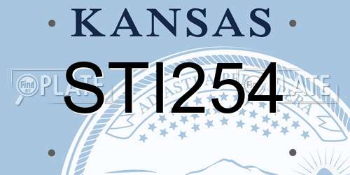 STI254 Kansas License Plate