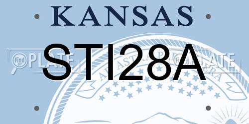 STI28A Kansas License Plate