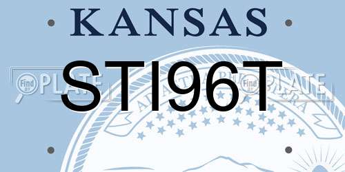 STI96T Kansas License Plate