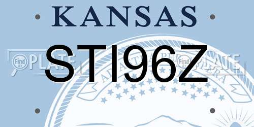 STI96Z Kansas License Plate