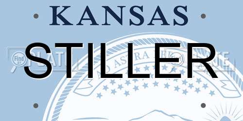 STILLER Kansas License Plate