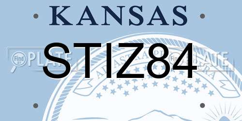 STIZ84 Kansas License Plate