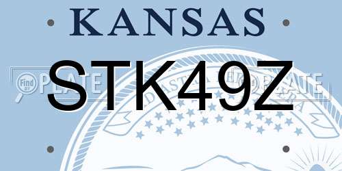 STK49Z Kansas License Plate