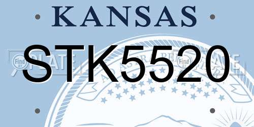 STK5520 Kansas License Plate