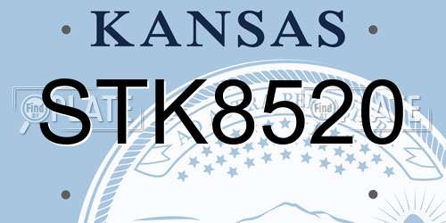 STK8520 Kansas License Plate
