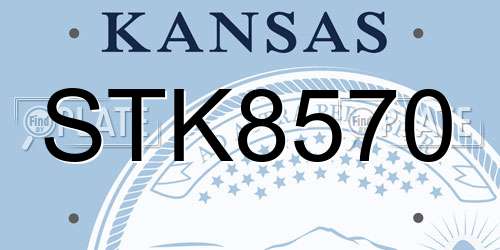 STK8570 Kansas License Plate