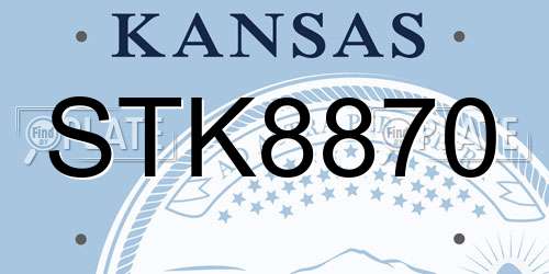 STK8870 Kansas License Plate