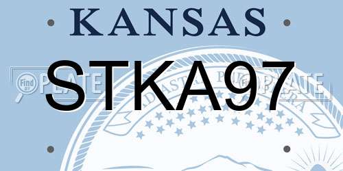 STKA97 Kansas License Plate