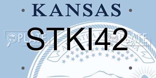STKI42 Kansas License Plate