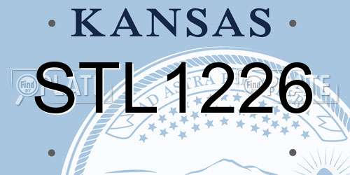 STL1226 Kansas License Plate