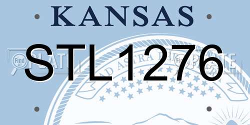 STL1276 Kansas License Plate