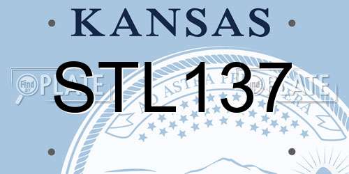 STL137 Kansas License Plate