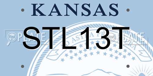 STL13T Kansas License Plate